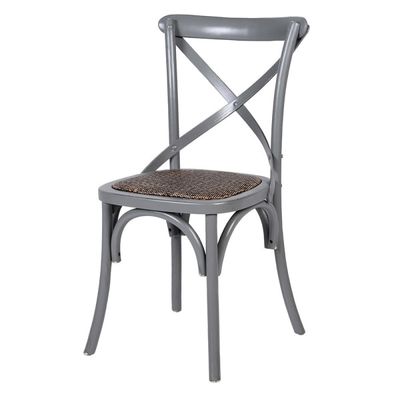 Grey X Back Chair
