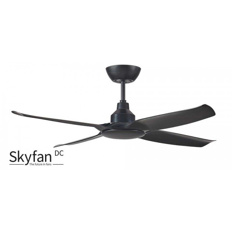 Skyfan 4 Blade DC Ceiling Fan, Size: 48&quot; (120cm), Colour: Black