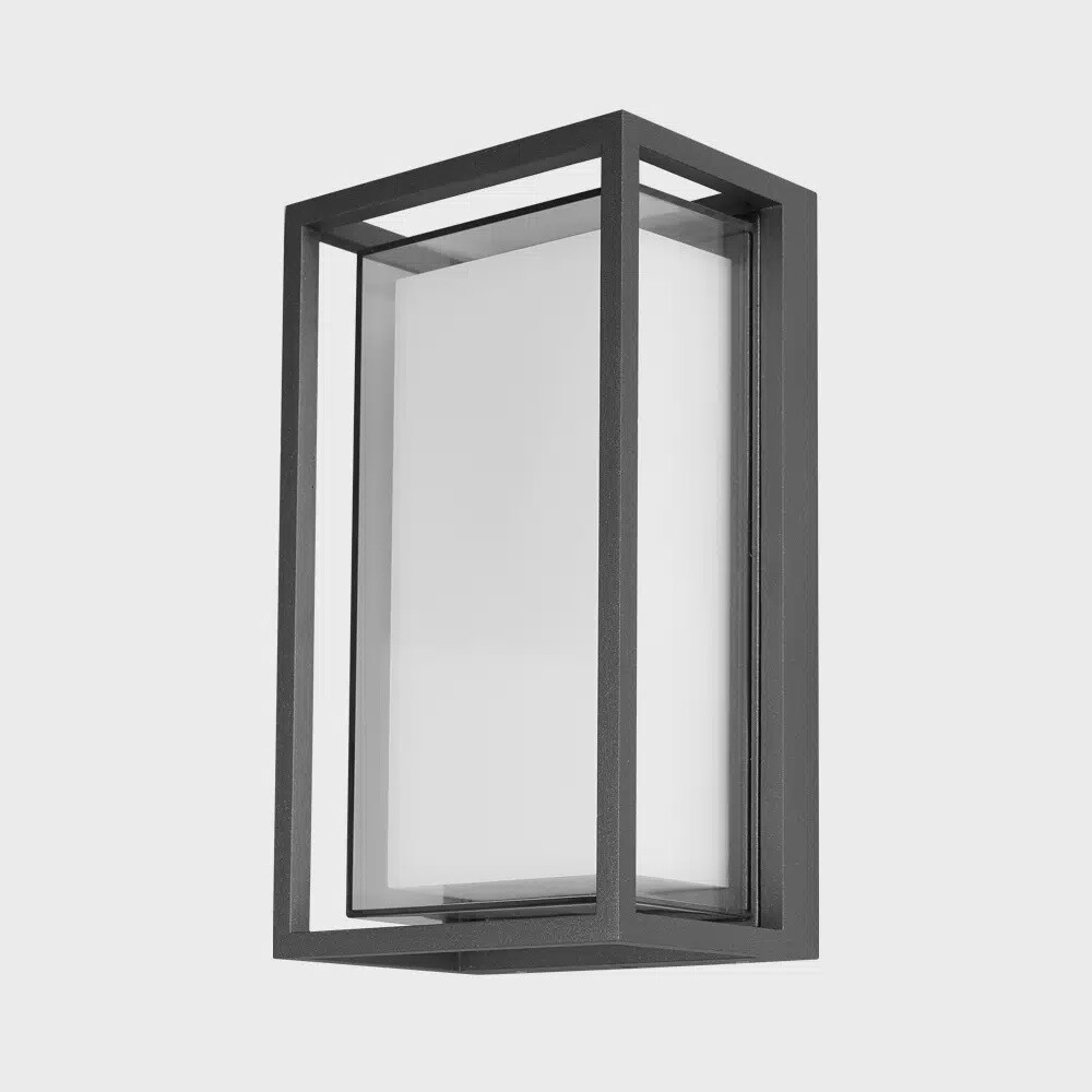 Crew 12W Tri LED Exterior Wall Light, Colour: Matt Black