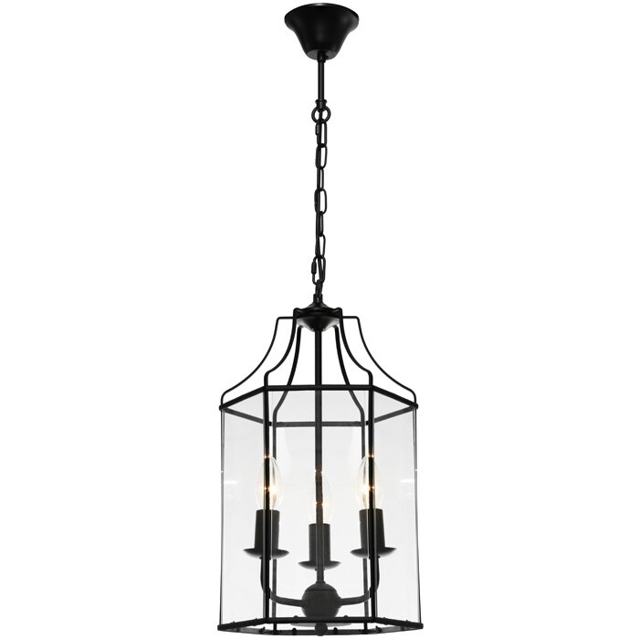 Arcadia Pendant, Size: 3 Light, Colour: Black