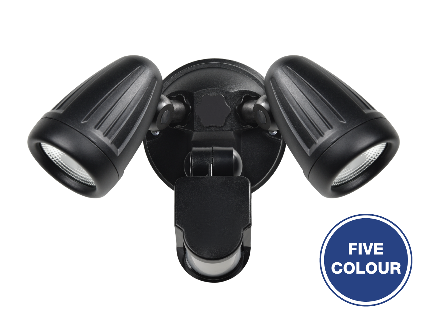 Seculite V Spotlight, Style: Double, Colour: Black, Sensor: Yes