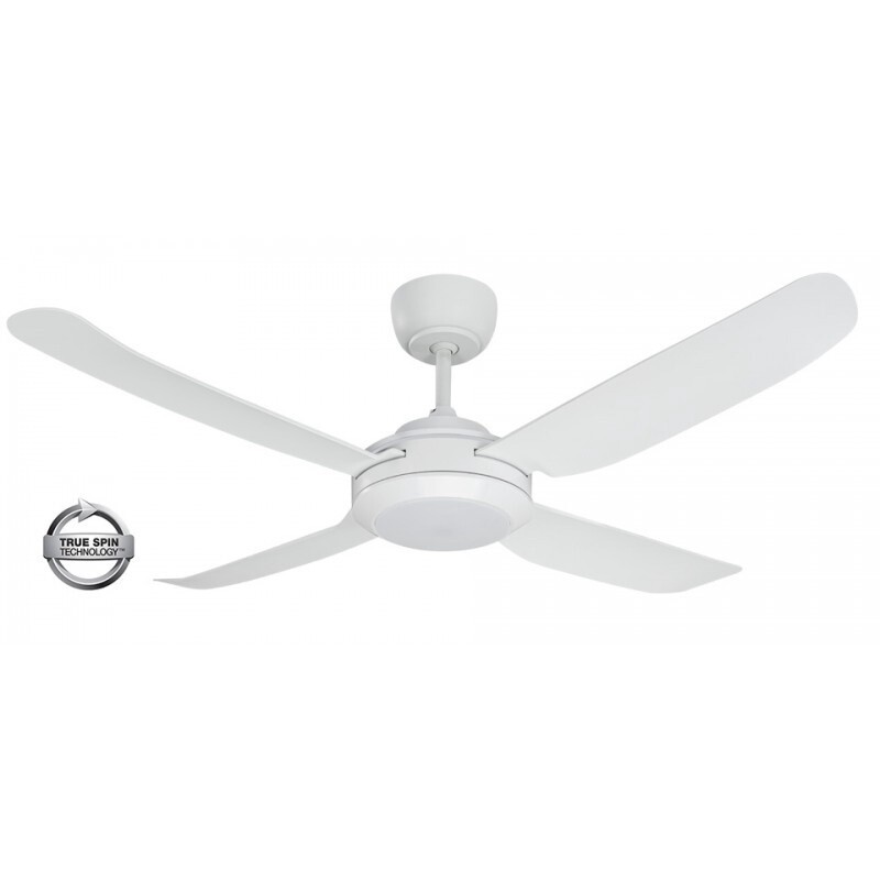 SPINIKA II AC Ceiling Fan with 20W Tri CCT LED Light, Size: 52&quot; (130cm), Colour: Satin White