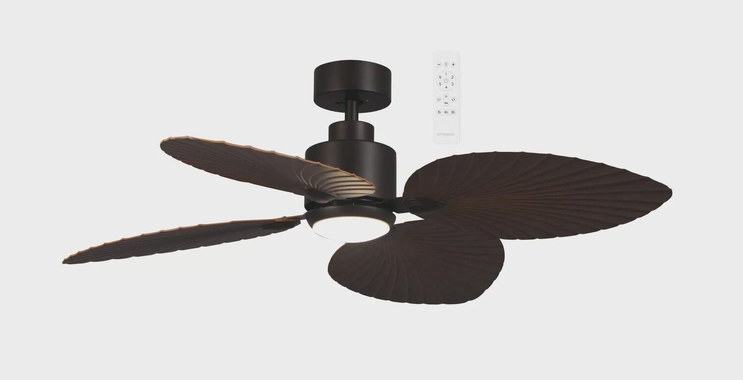 Kingston DC Ceiling Fan with 20W CCT LED Light &amp; WIFI - 50&quot;, Colour: Old Bronze