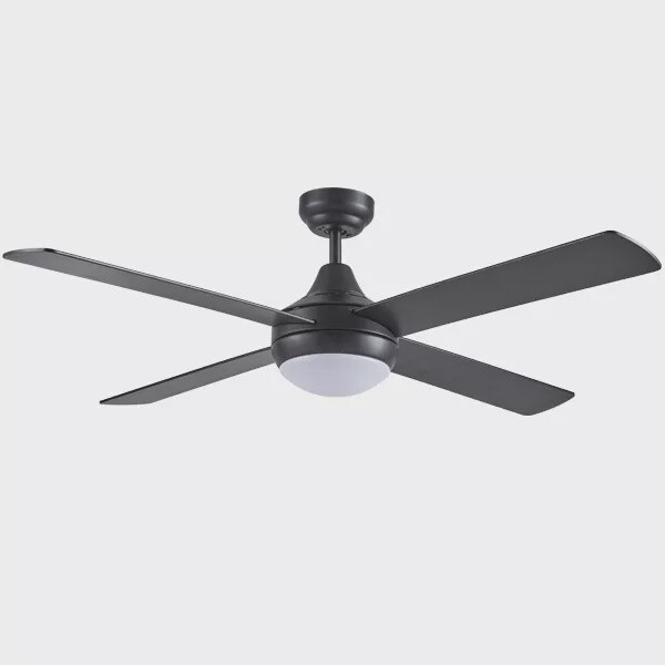 Link AC Ceiling Fan with 15W CCT LED  Light - 48&quot;, Colour: Matt Black