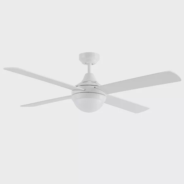 Link AC 48" Ceiling Fan with E27 Light, Colour: White