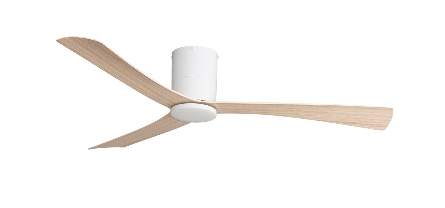 Metro DC Ceiling Fan with Wi-Fi - 52&quot;, Colour: White/Oak