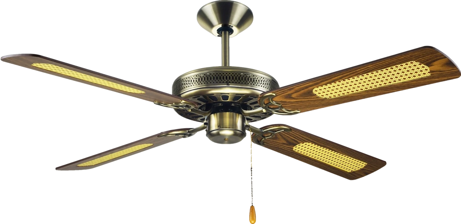 Majestic Coolah AC Ceiling Fan - 52&quot;, Color: Antique Brass