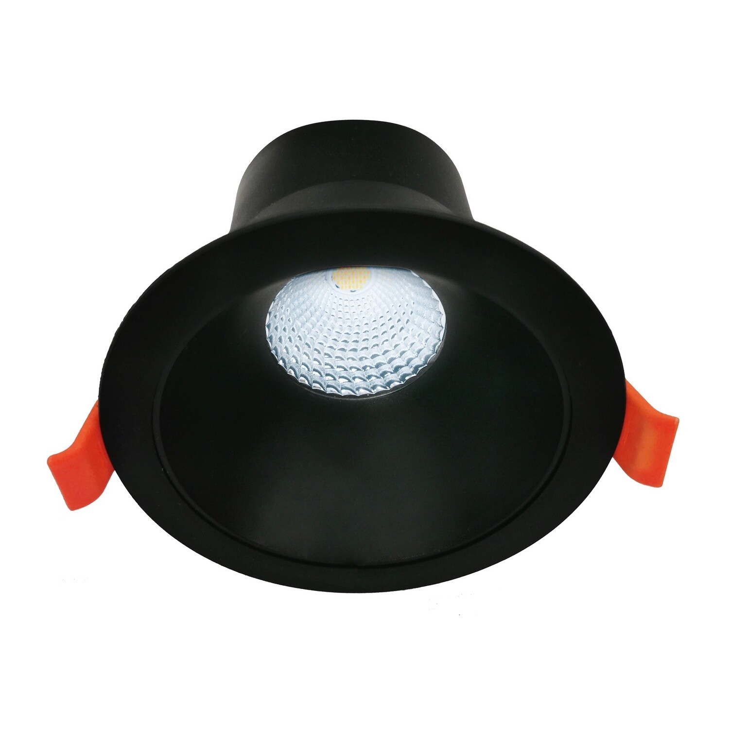 Rex 9W Tricolour LED Downlight, Colour: Matt Black