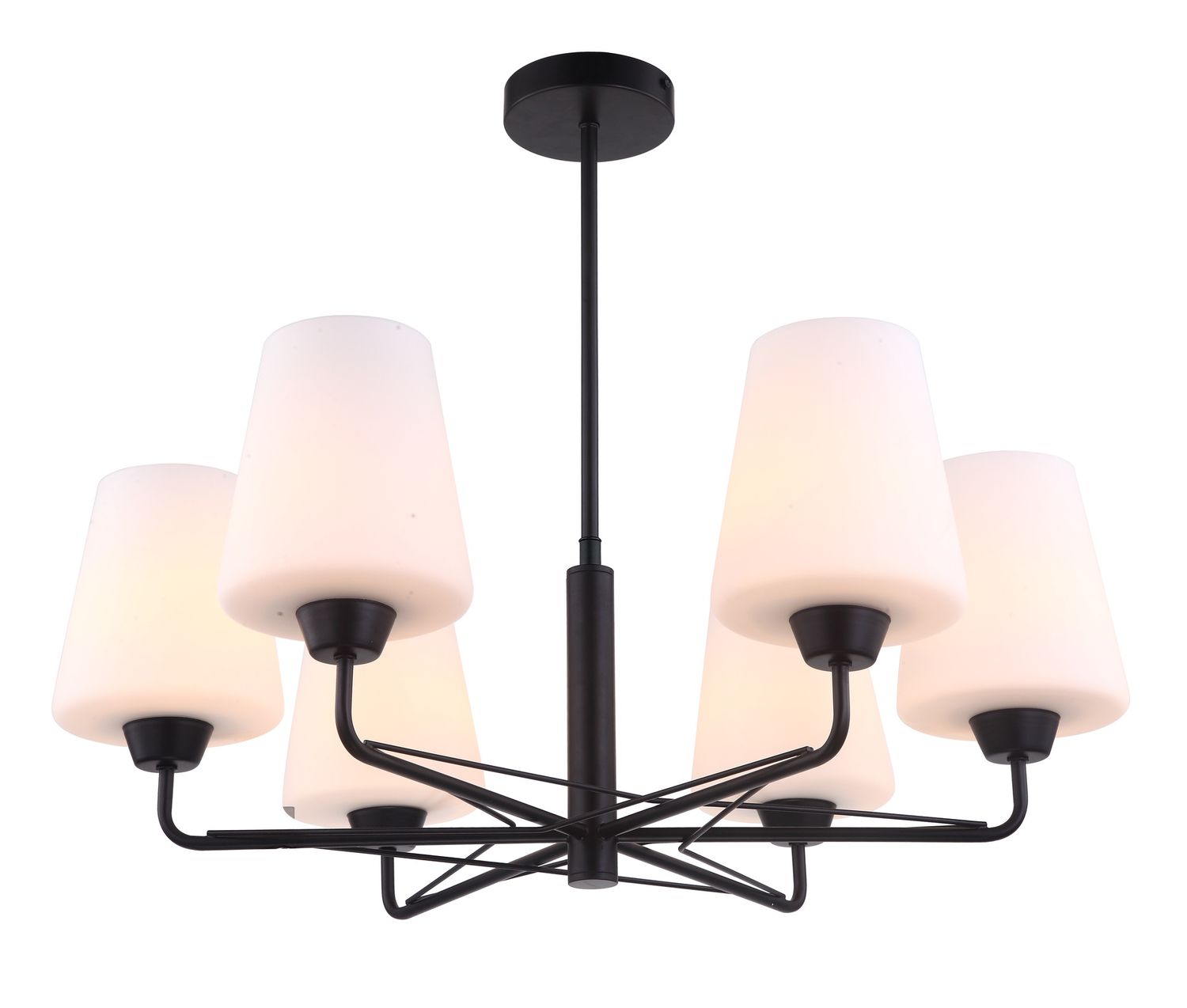Abbey 6 Light Pendant, Colour: Matte Black