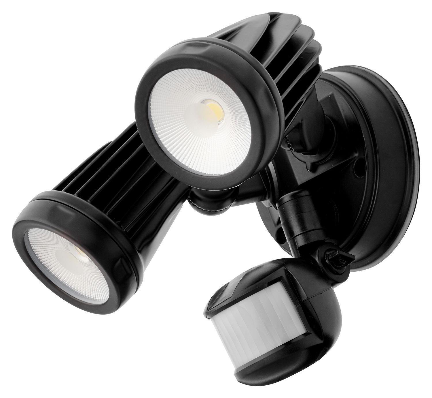 Fortress II 30W Tricolour LED Security Light, Colour: Matt Black, Sensor: With Sensor