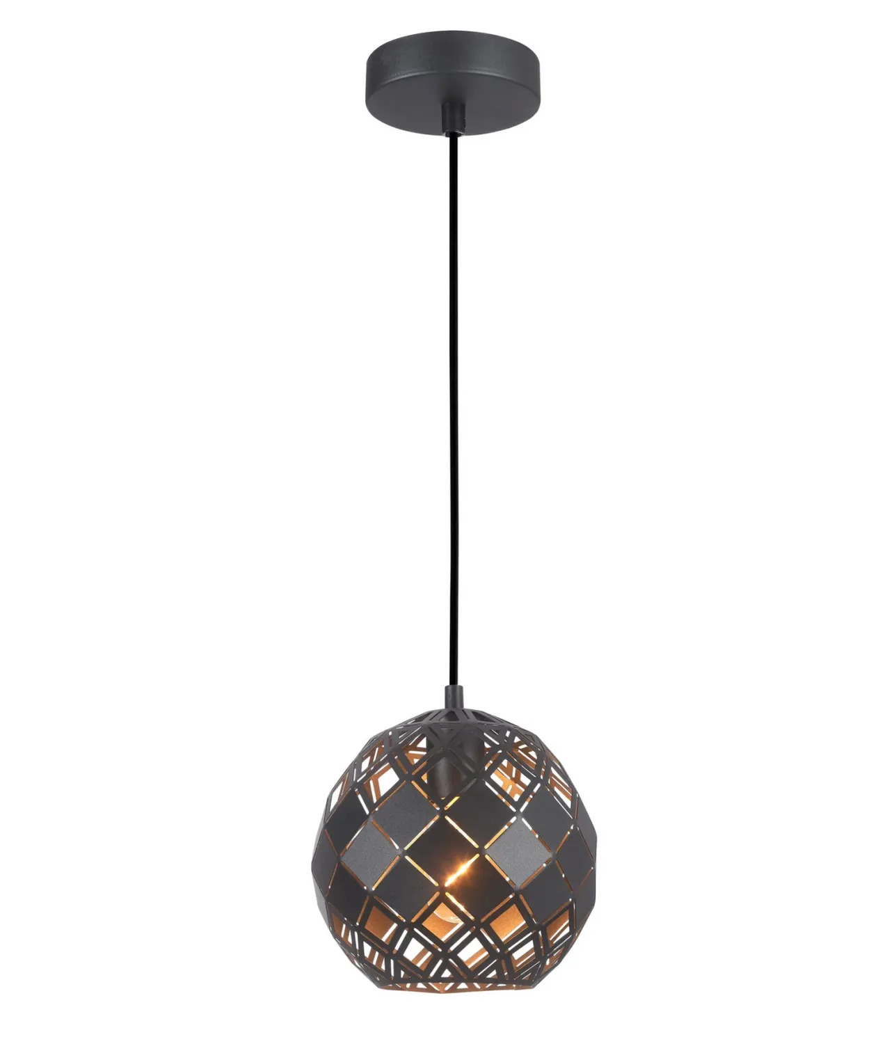 Tuile Pendant, Size: Small, Colour: Matte Black