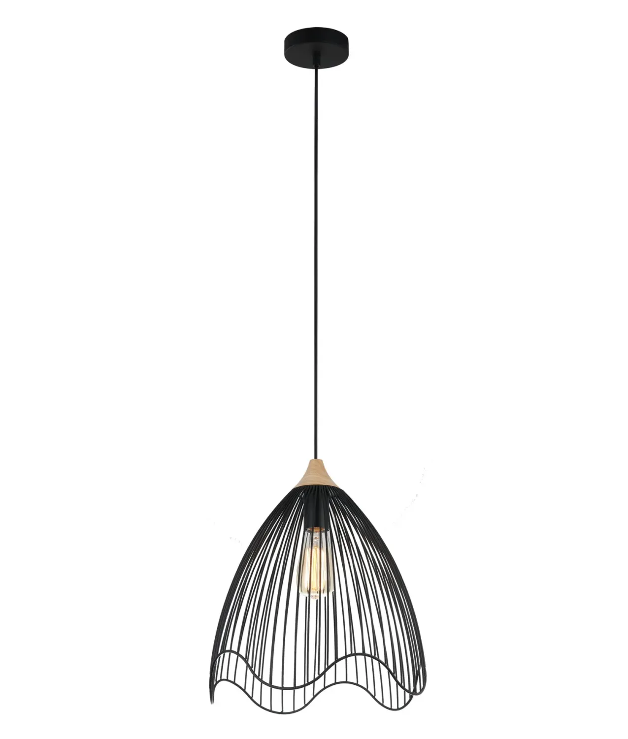 Spiaggia Pendant, Shape: Cone, Colour: Black
