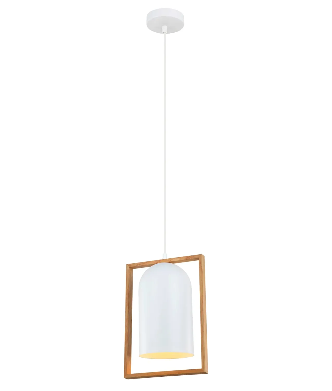 Swing Pendant, Shape: Oblong, Colour: White