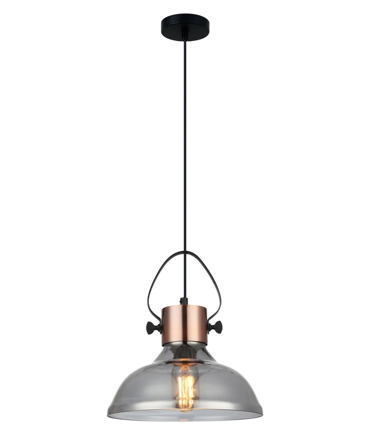 Fumoso Pendant, Shape: Dome