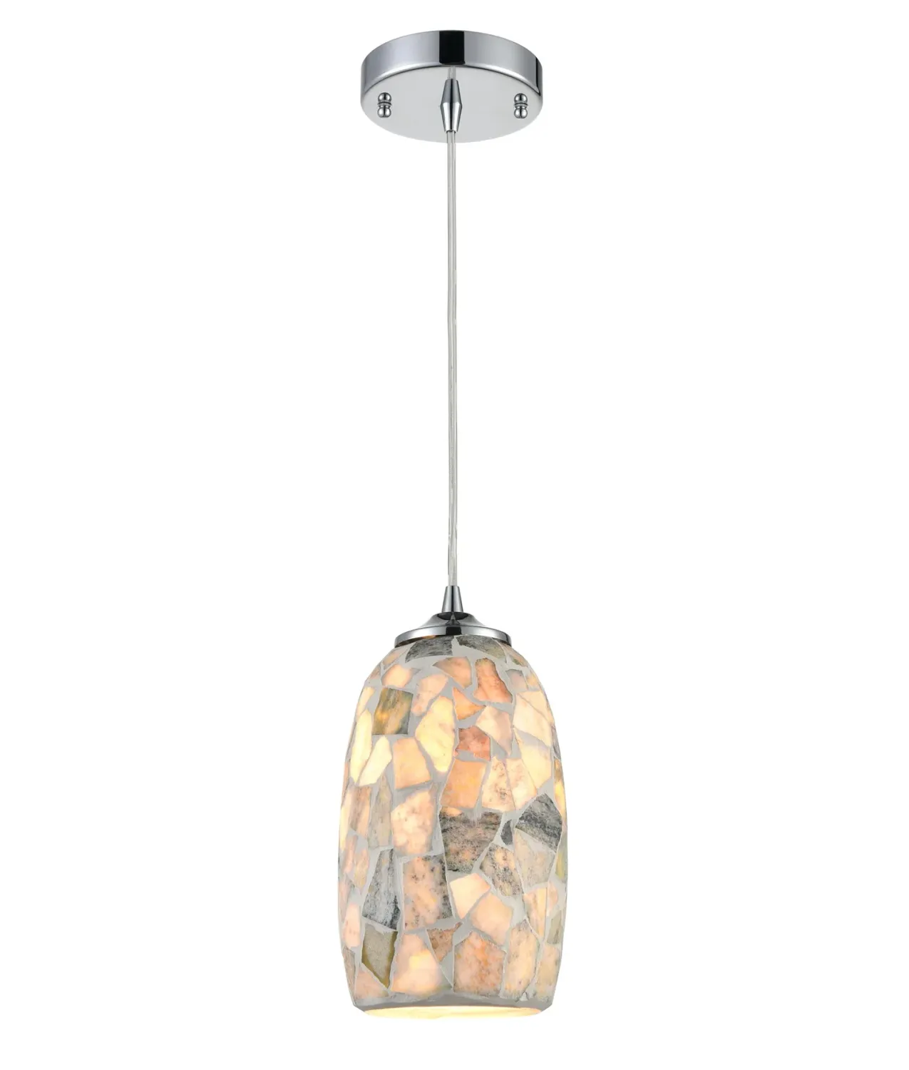 Glaze Stone Mosiac Pendant, Colour: Light