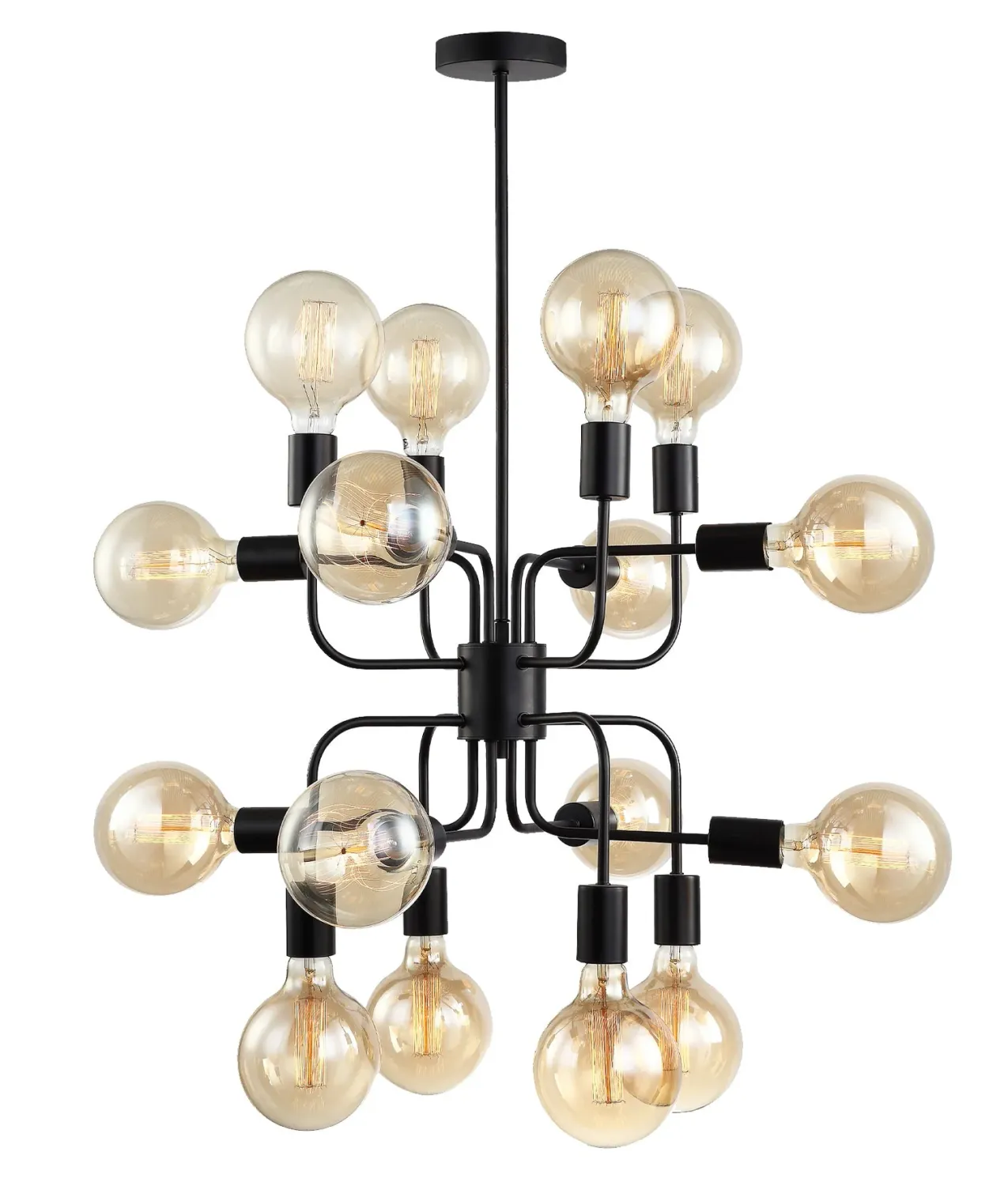 Hexa 16 Light Pendant, Colour: Matt Black