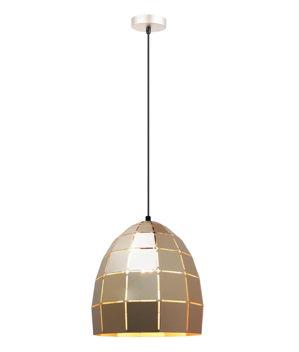 Armis Tiled Pendant, Shape: Ellipse, Colour: Champagne Gold
