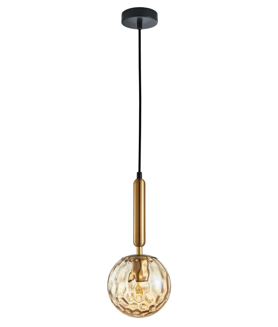 Trattino Pendant, Base: 1 Light, Colour: Bronze Amber