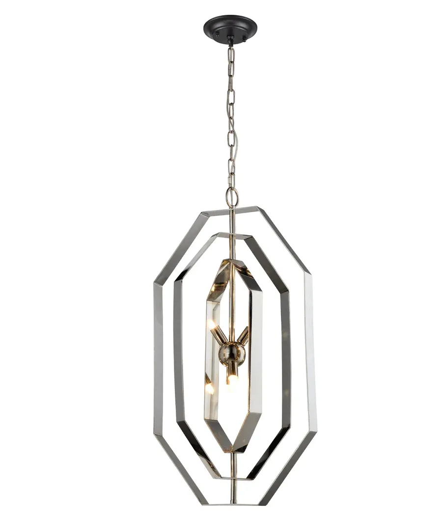 Orbita Hexagon Pendant, Colour: Stainless Steel