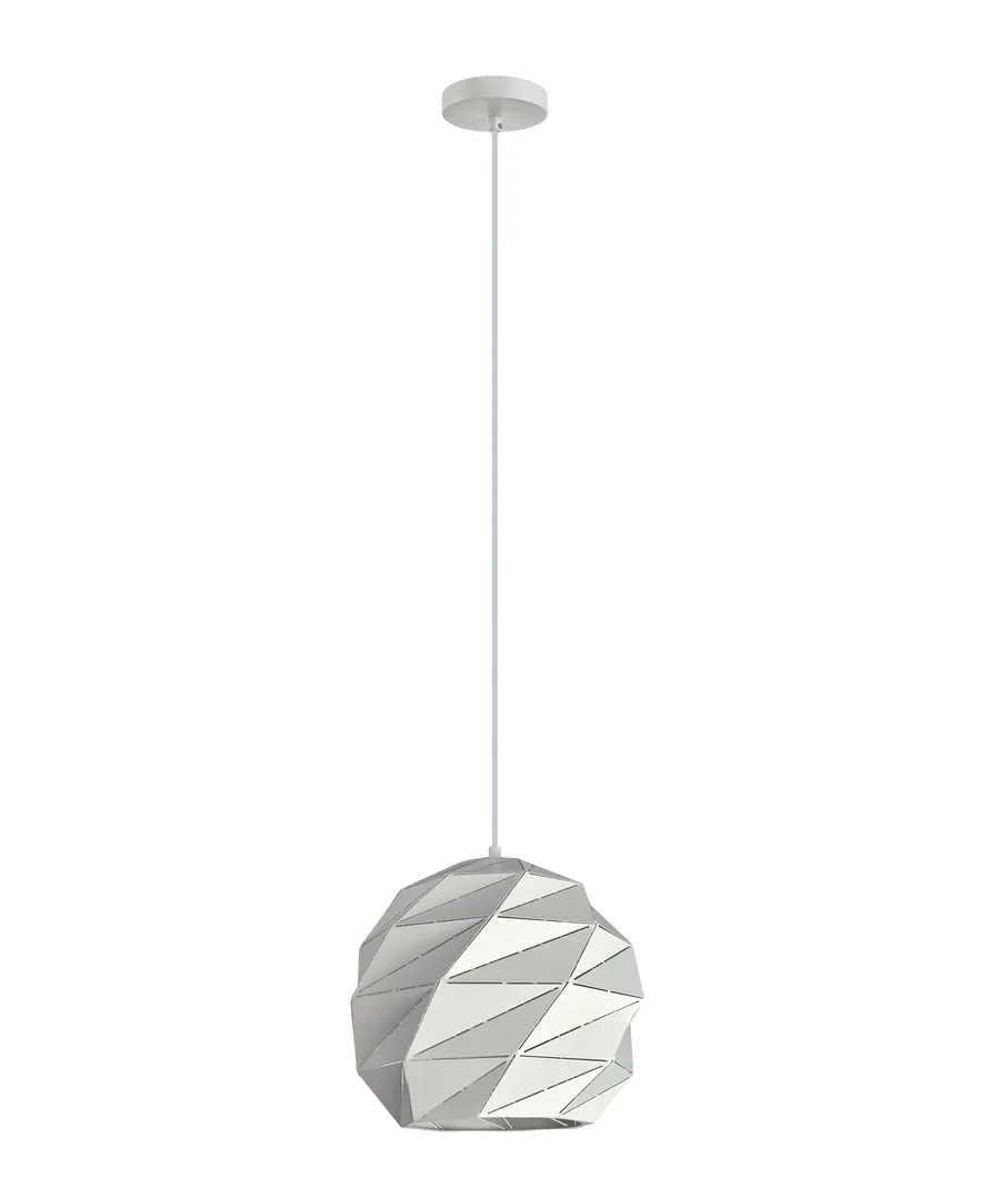 Origami Pendant, Size: Small, Colour: White