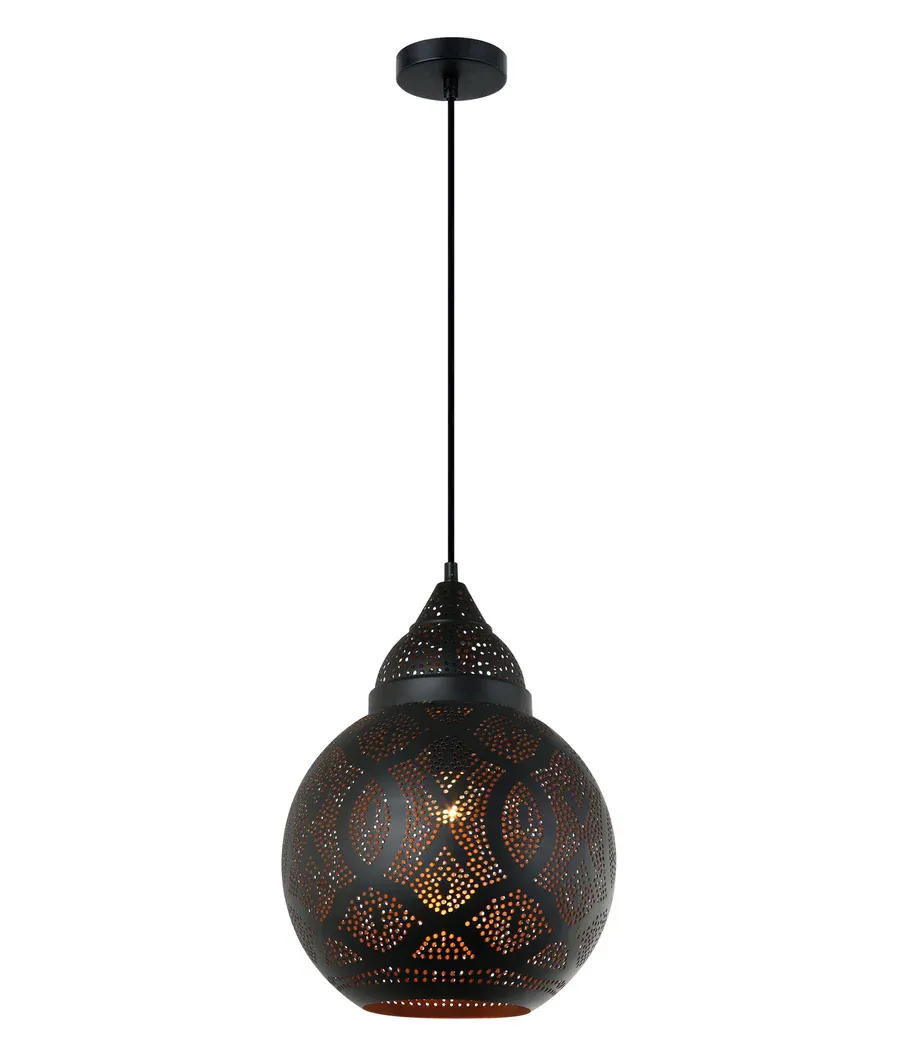 Marrakesh Pendant, Shape: Bell, Colour: Black