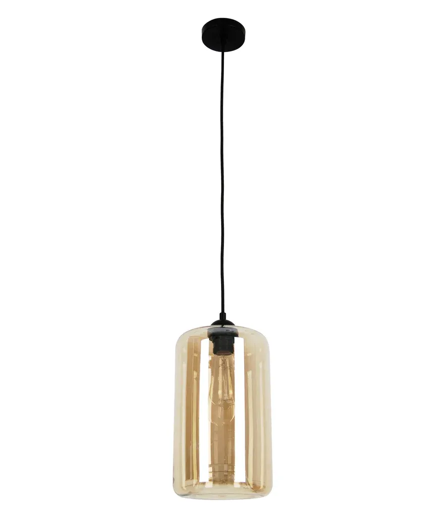 Mason Pendant, Shape: Oblong, Colour: Amber