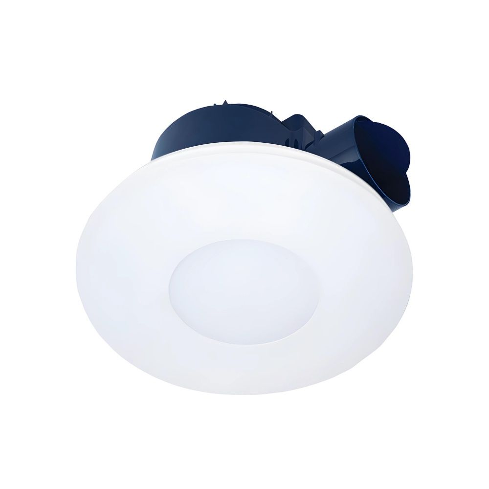 Airbus 250 High Flow Exhaust Fan with 14W Tri CCT LED Light, Shape: Round, Colour: White
