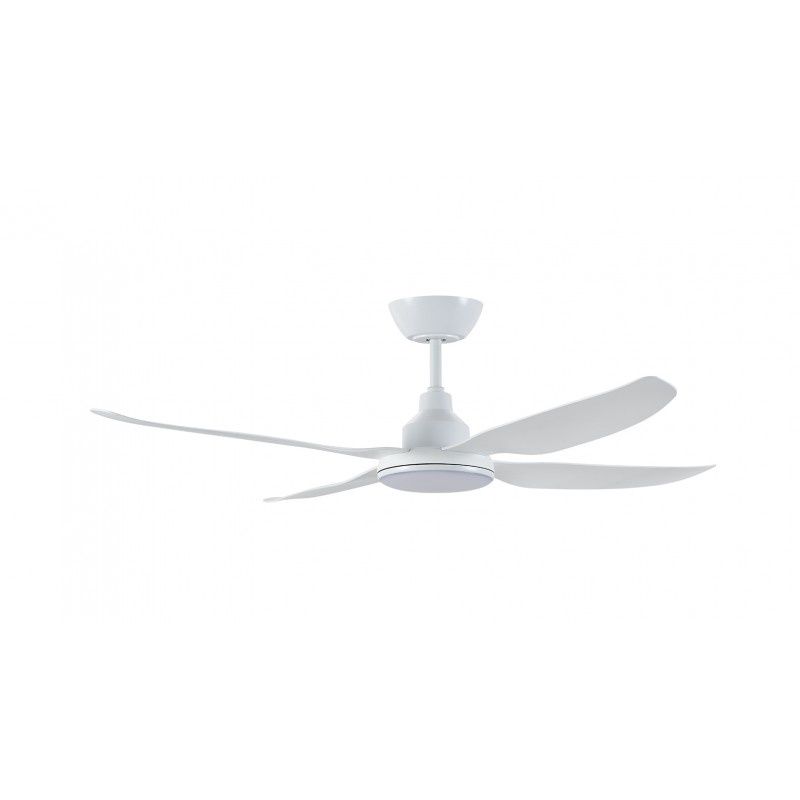 Alaska DC Ceiling Fan with 20W Tri CCT LED Light, Size: 48&quot; (120cm), Colour: White