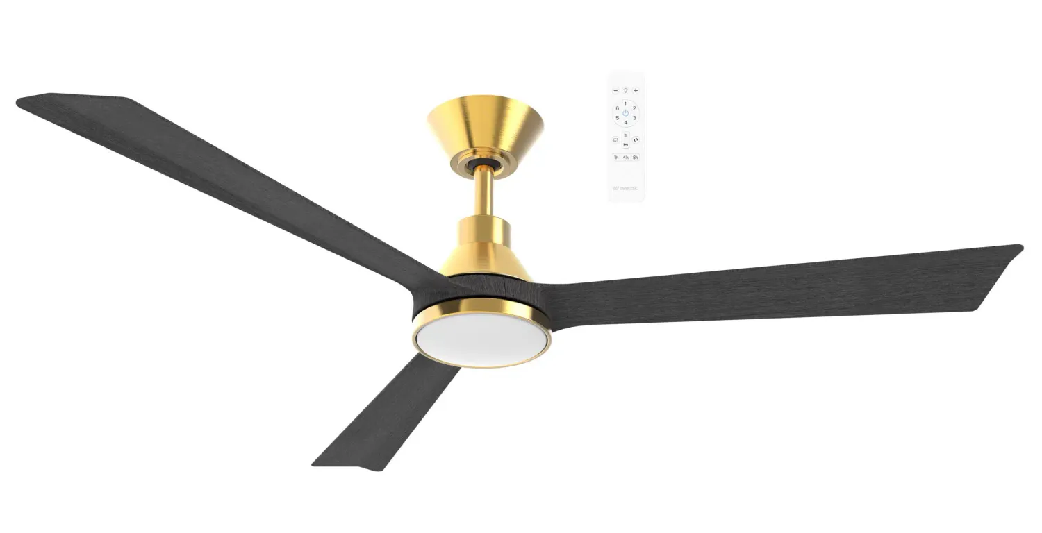 Riviera DC  52" Ceiling Fan with 18W CCT LED &amp; Wi-Fi, Colour: Antique Bronze/Charcoal