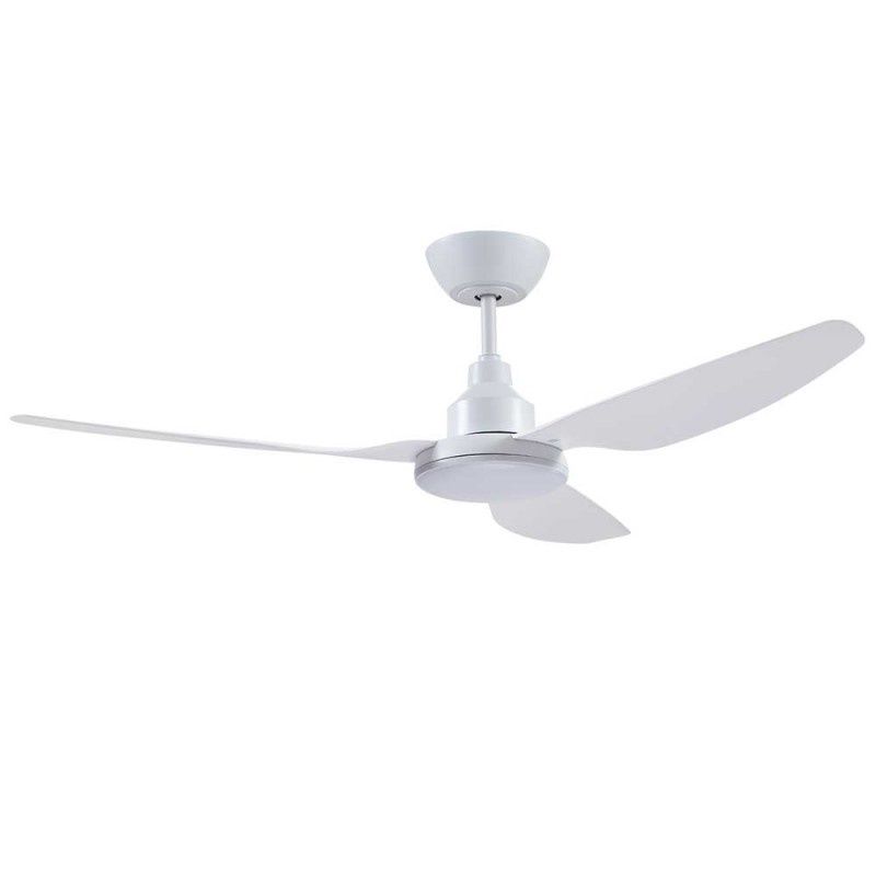 Glacier DC Ceiling Fan with 20W Tri CCT LED Light, Colour: White, Size: 48" (120cm)