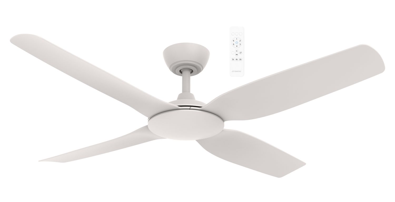 Viper DC 4 Blade Ceiling Fan with Wi-Fi, Colour: Matt White, Size: 48" (122cm)