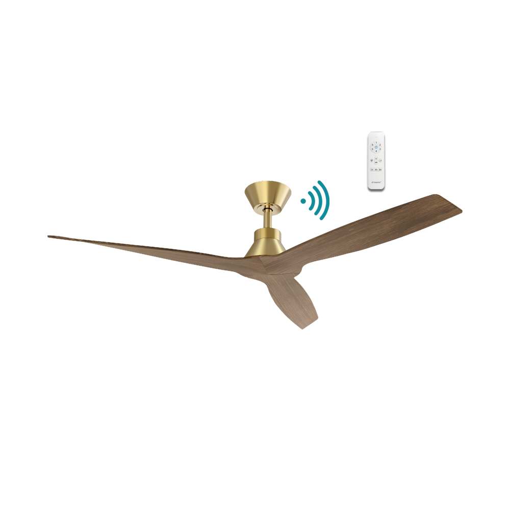 Triumph DC Ceiling Fan with Wi-Fi - 52", Colour: Antique Bronze/Walnut