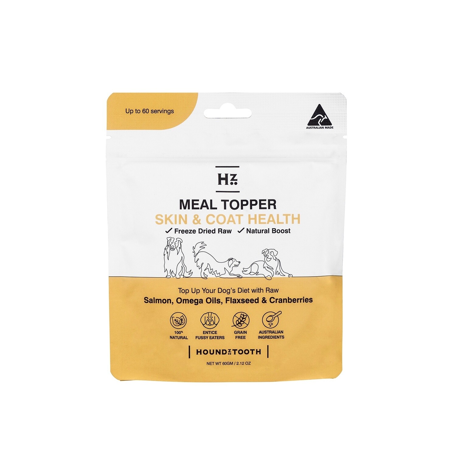 Houndztooth Raw Boost Meal Topper Skin &amp; Coat Health 60gm
