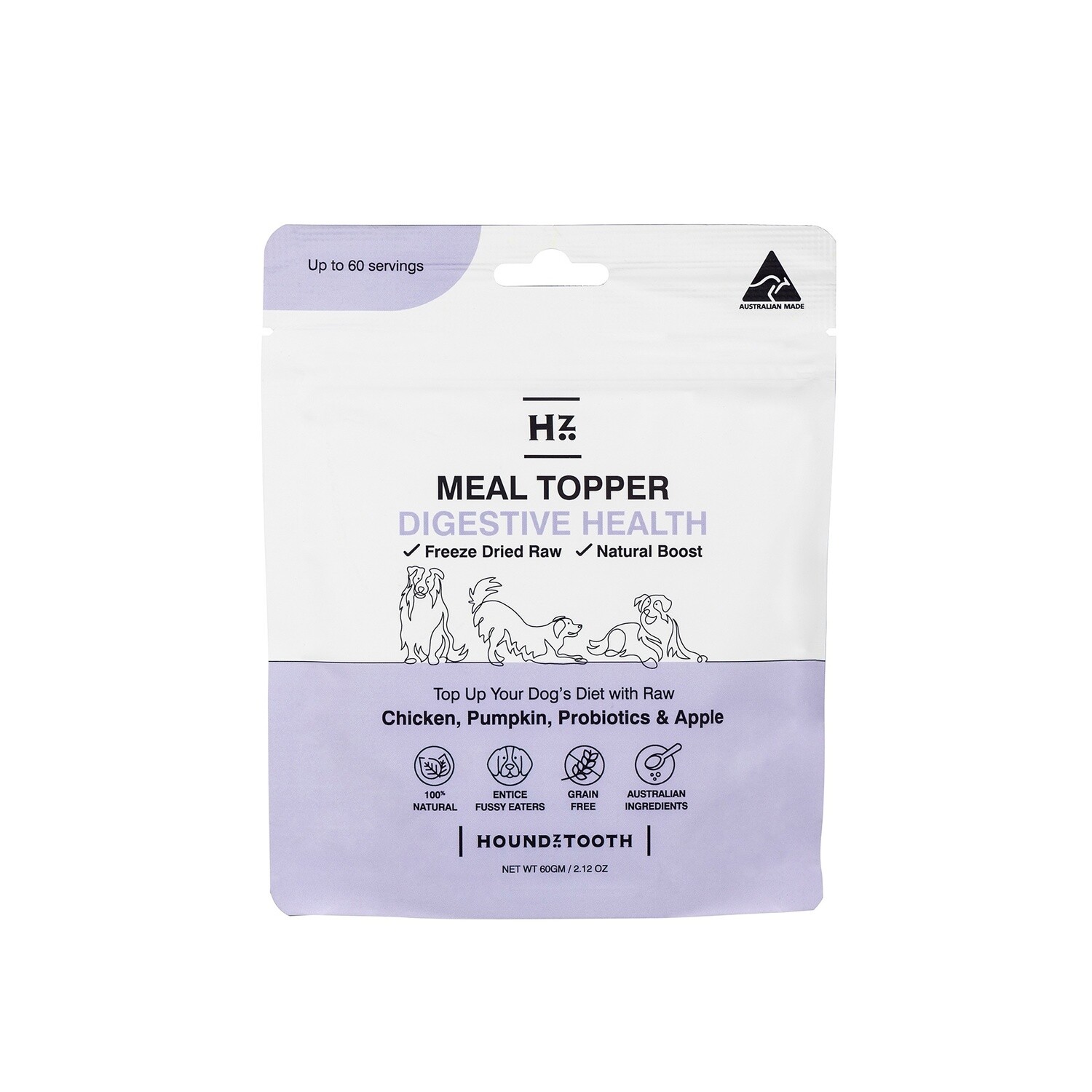 Houndztooth Raw Boost Meal Topper Digestive Health 60gm