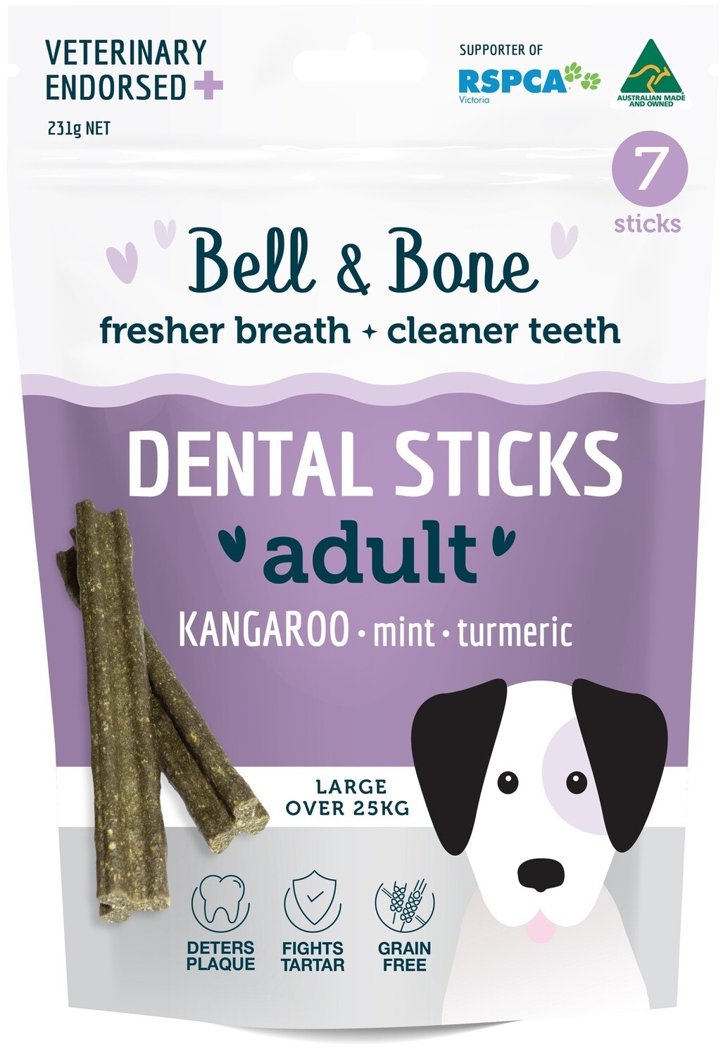 Bell &amp; Bone Dental Sticks - Kangaroo &amp; Turmeric, Large