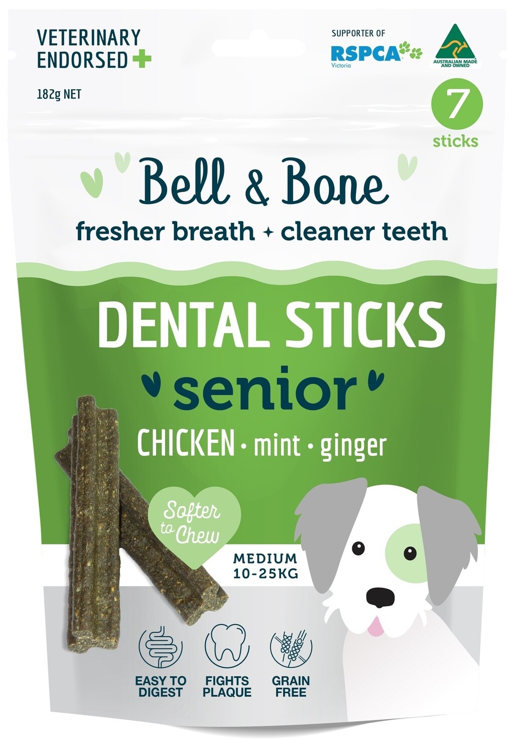 Bell &amp; Bone Medium Senior Dental Sticks - Chicken