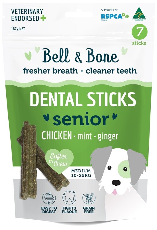 Bell &amp; Bone Medium Senior Dental Sticks - Chicken