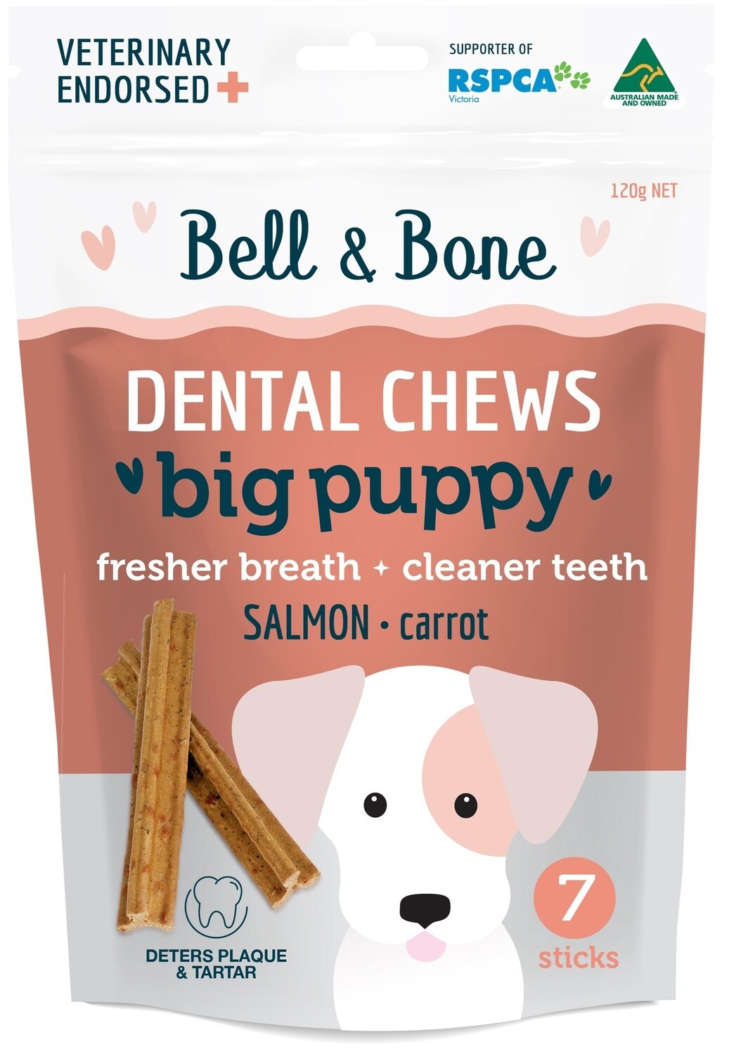 Bell &amp; Bone - Big Puppy Dental Chews - Salmon