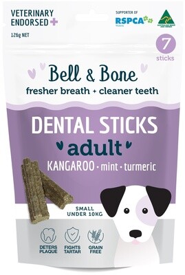 Bell &amp; Bone Dental Sticks - Kangaroo &amp; Turmeric, Small