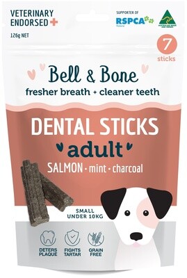 Bell &amp; Bone Dental Sticks - Salmon, Mint &amp; Charcoal, Small