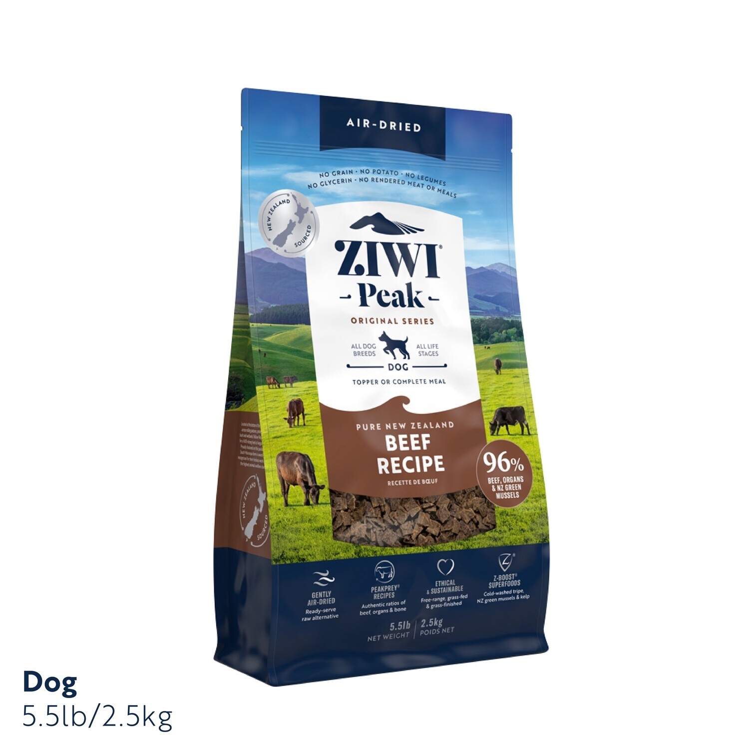 Ziwi Peak Air Dried Beef Dog Food 2.5kg