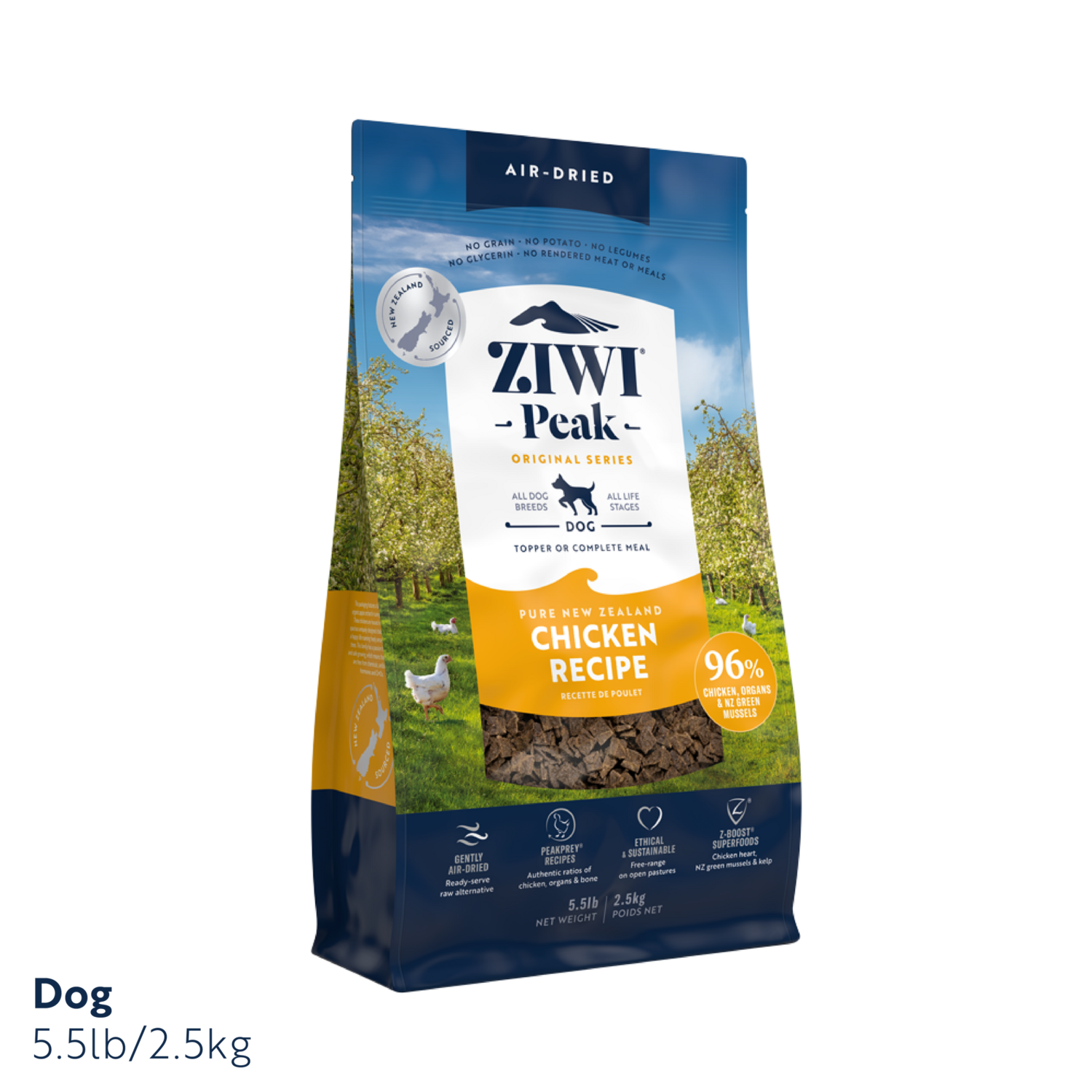 Ziwi Peak Air Dried Chicken Dog Food 2.5kg