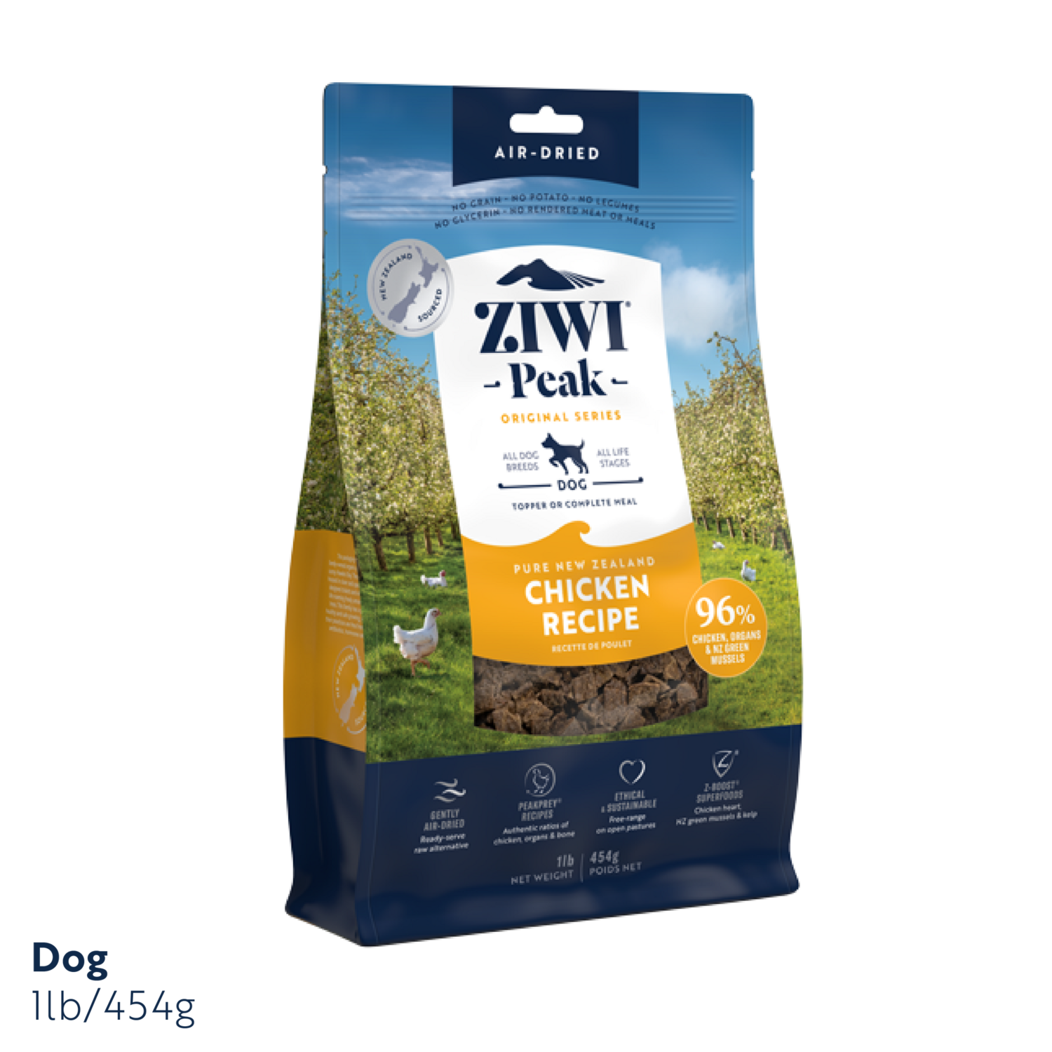 Ziwi Peak Air Dried Chicken Dog Food 454g