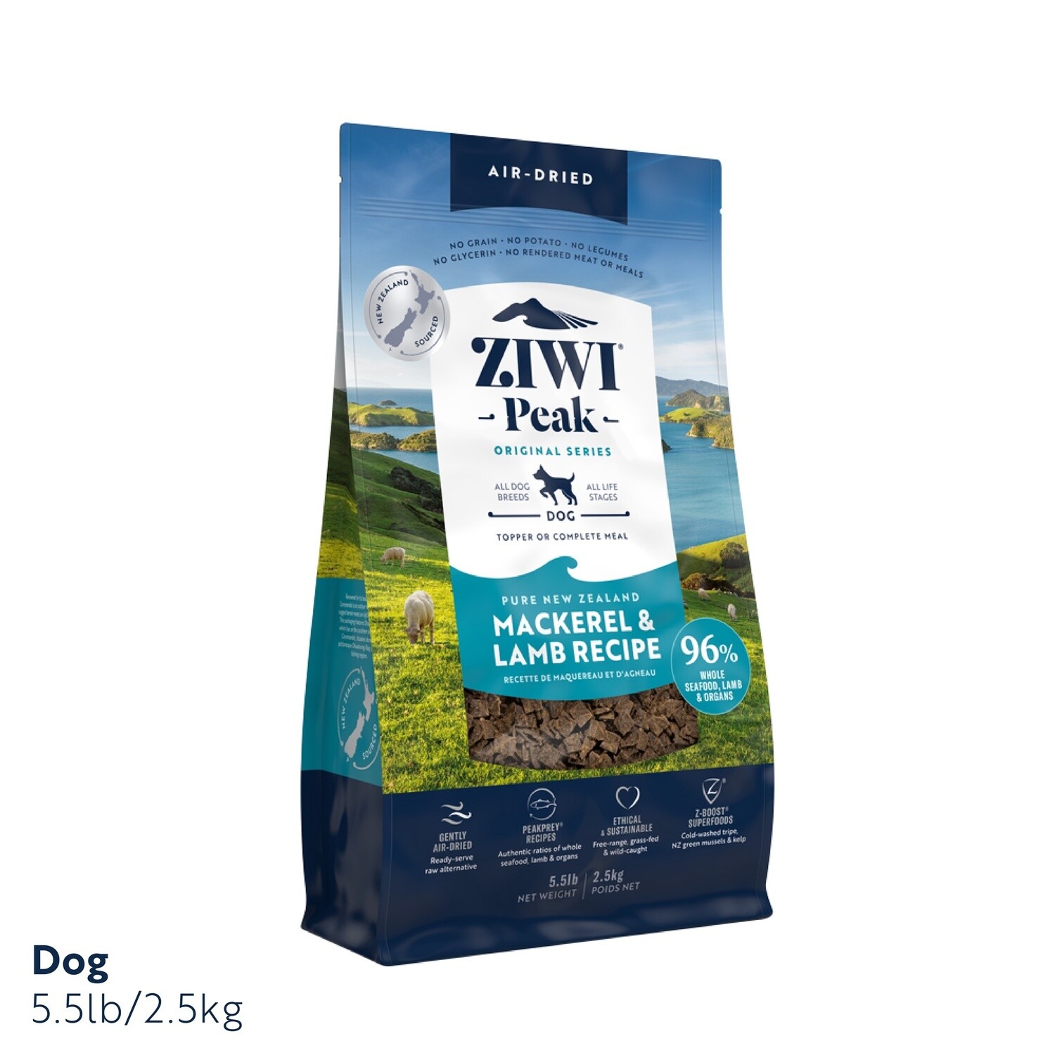 Ziwi Peak Air Dried Mackerel &amp; Lamb Dog Food 2.5kg