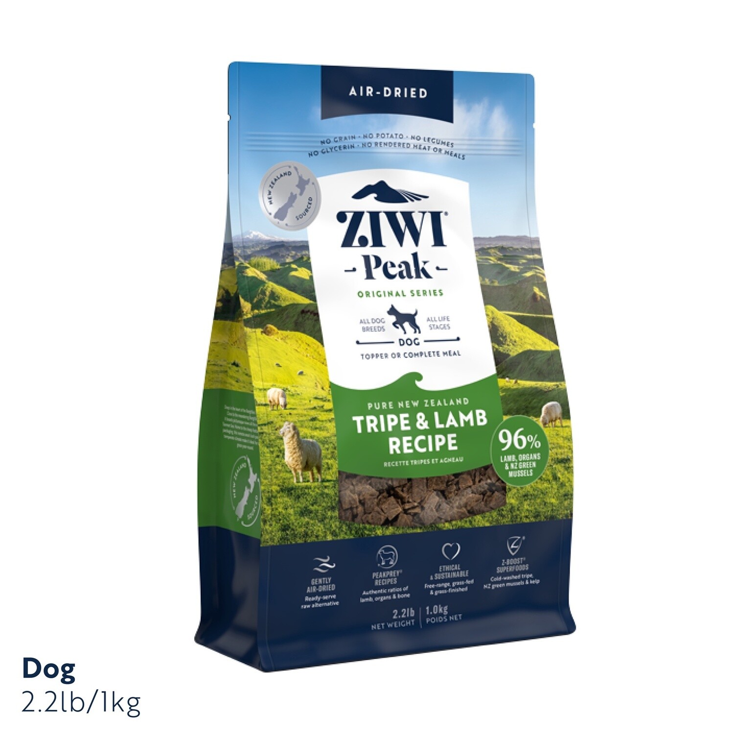 Ziwi Peak Air Dried Tripe &amp; Lamb Dog Food 1kg