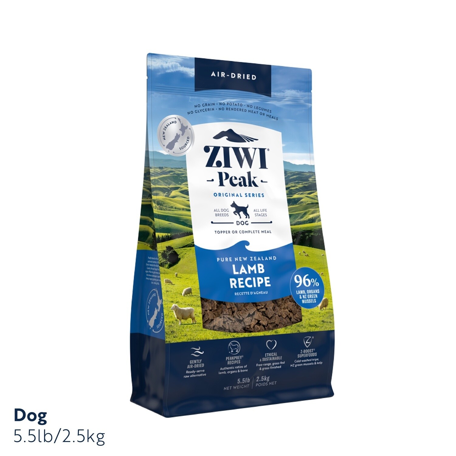 Ziwi Peak Air Dried Lamb Dog Food 2.5kg