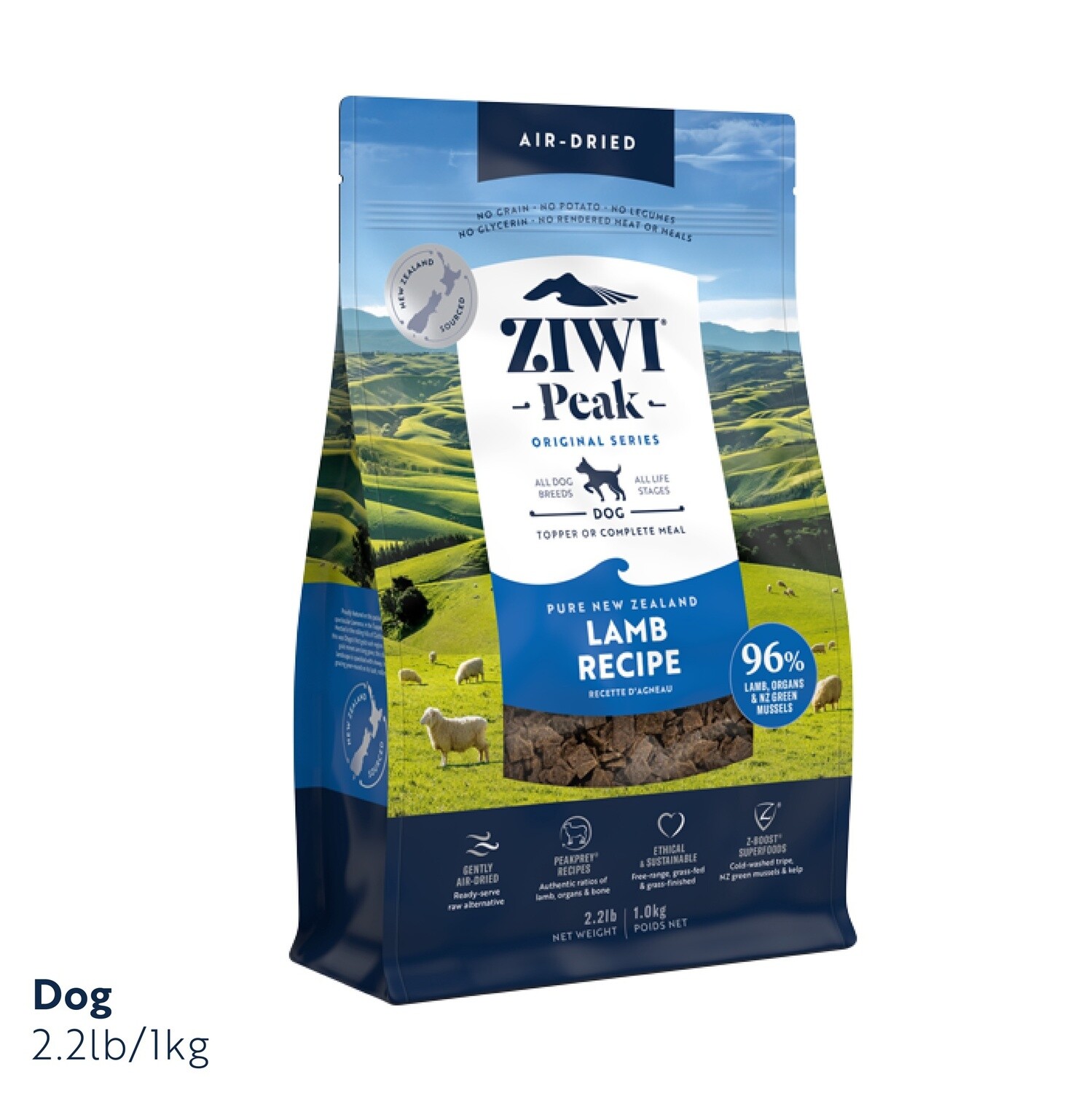 Ziwi Peak Air Dried Lamb Dog Food 1kg