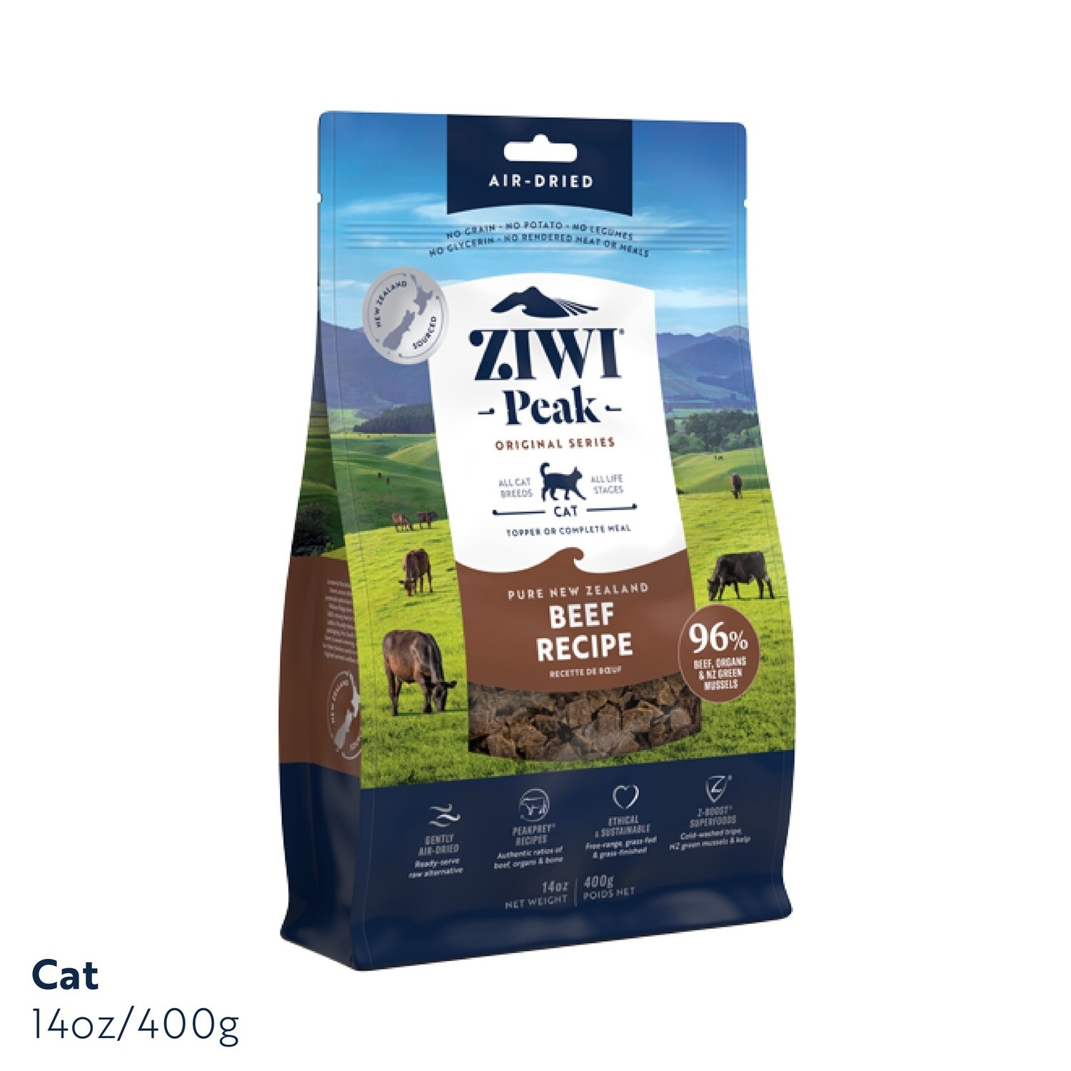 Ziwi Peak Air Dried Beef Cat Food 400g