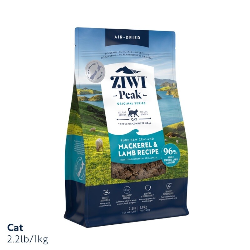 Ziwi Peak Air Dried Mackerel &amp; Lamb Cat Food 1kg