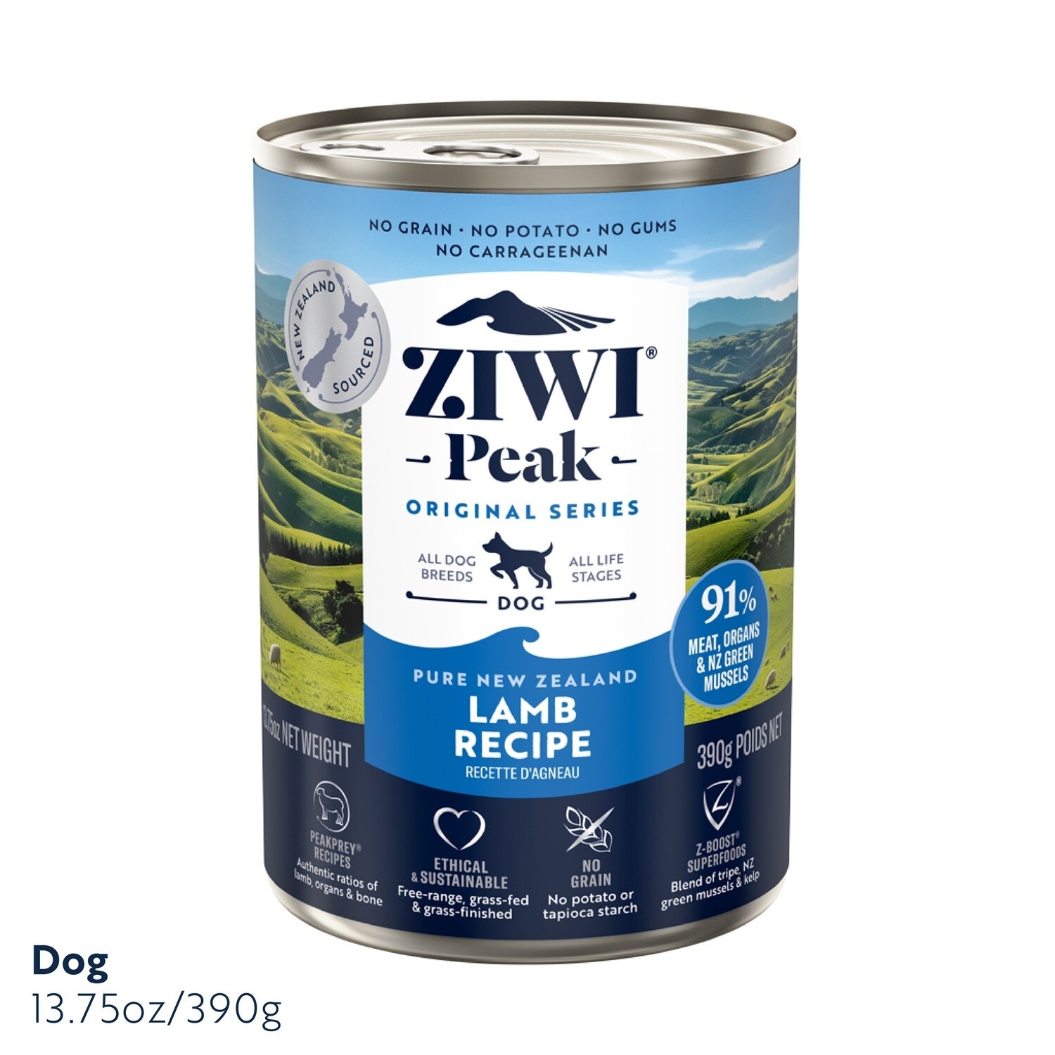 Ziwi Peak Dog Lamb Can 390g